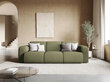 Trīsvietīgs dīvāns Windsor & Co Lola, 235x95x72 cm, gaiši zaļš cena un informācija | Dīvāni | 220.lv