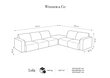 Dīvāns Windsor & Co Lola, smilškrāsas cena un informācija | Dīvāni | 220.lv