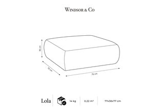 Pufs Windsor & Co Lola, balts цена и информация | Кресла-мешки и пуфы | 220.lv