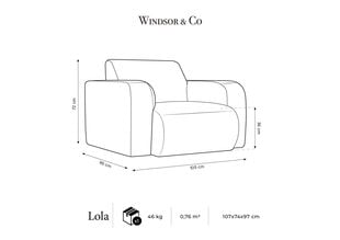 Krēsls Windsor & Co Lola, balts цена и информация | Кресла в гостиную | 220.lv