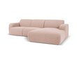 Četrvietīgs labās puses dīvāns Windsor & Co Lola, 250x170x72 cm, rozā cena un informācija | Stūra dīvāni | 220.lv