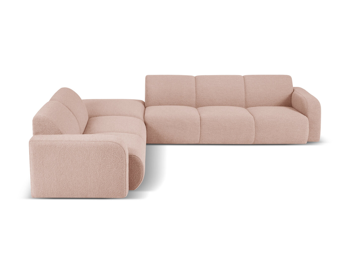 Sešvietīgs kreisās puses dīvāns Windsor & Co Lola, 315x250x72 cm, rozā цена и информация | Stūra dīvāni | 220.lv