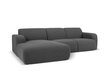 Četrvietīgs kreisās puses dīvāns Windsor & Co Lola, 250x170x72 cm, tumši pelēks cena un informācija | Stūra dīvāni | 220.lv