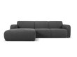 Četrvietīgs kreisās puses dīvāns Windsor & Co Lola, 250x170x72 cm, tumši pelēks cena un informācija | Stūra dīvāni | 220.lv
