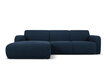 Četrvietīgs kreisās puses dīvāns Windsor & Co Lola, 250x170x72 cm, tumši zils цена и информация | Stūra dīvāni | 220.lv