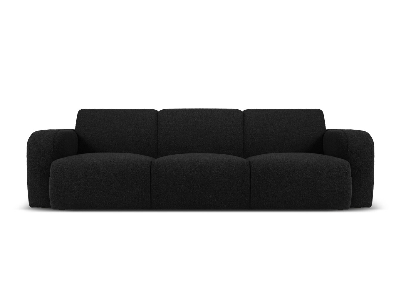 Trīsvietīgs dīvāns Windsor & Co Lola, 235x95x72 cm, melns cena un informācija | Dīvāni | 220.lv