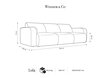 Trīsvietīgs dīvāns Windsor & Co Lola, 235x95x72 cm, balts cena un informācija | Dīvāni | 220.lv