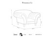 Atpūtas krēsls Windsor & Co Juno, 132x96x91 cm, pelēks/melns цена и информация | Atpūtas krēsli | 220.lv