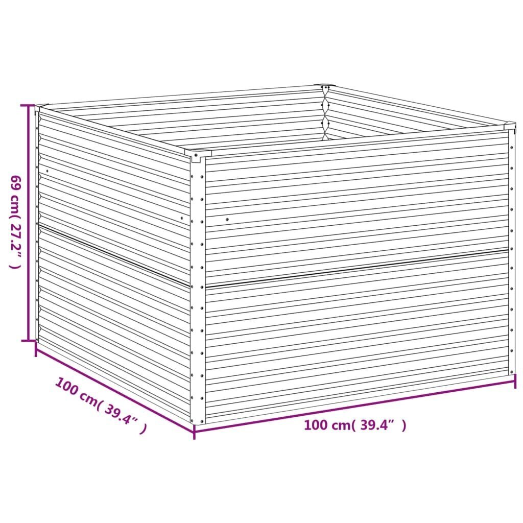 Dārza sols, 80x38x45 cm, priedes masīvkoks, balts cena un informācija | Balkona kastes | 220.lv