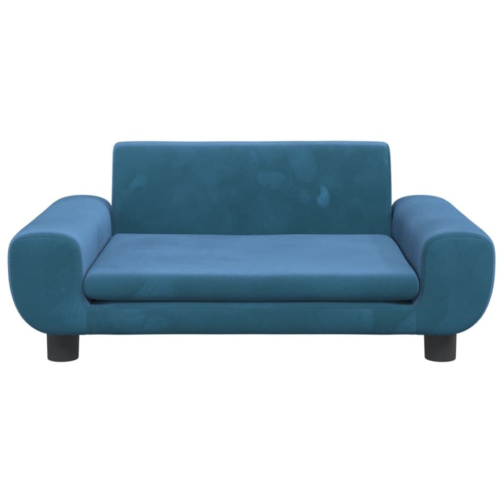 vidaXL bērnu dīvāns, zils, 70x45x33 cm, samts cena un informācija | Bērnu krēsliņi un bērnu galdiņi | 220.lv