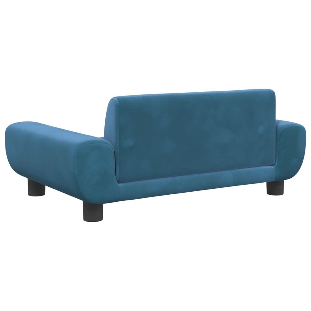 vidaXL bērnu dīvāns, zils, 70x45x33 cm, samts цена и информация | Bērnu krēsliņi un bērnu galdiņi | 220.lv