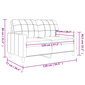 vidaXL divvietīgs dīvāns, brūns audums, 120 cm cena un informācija | Dīvāni | 220.lv