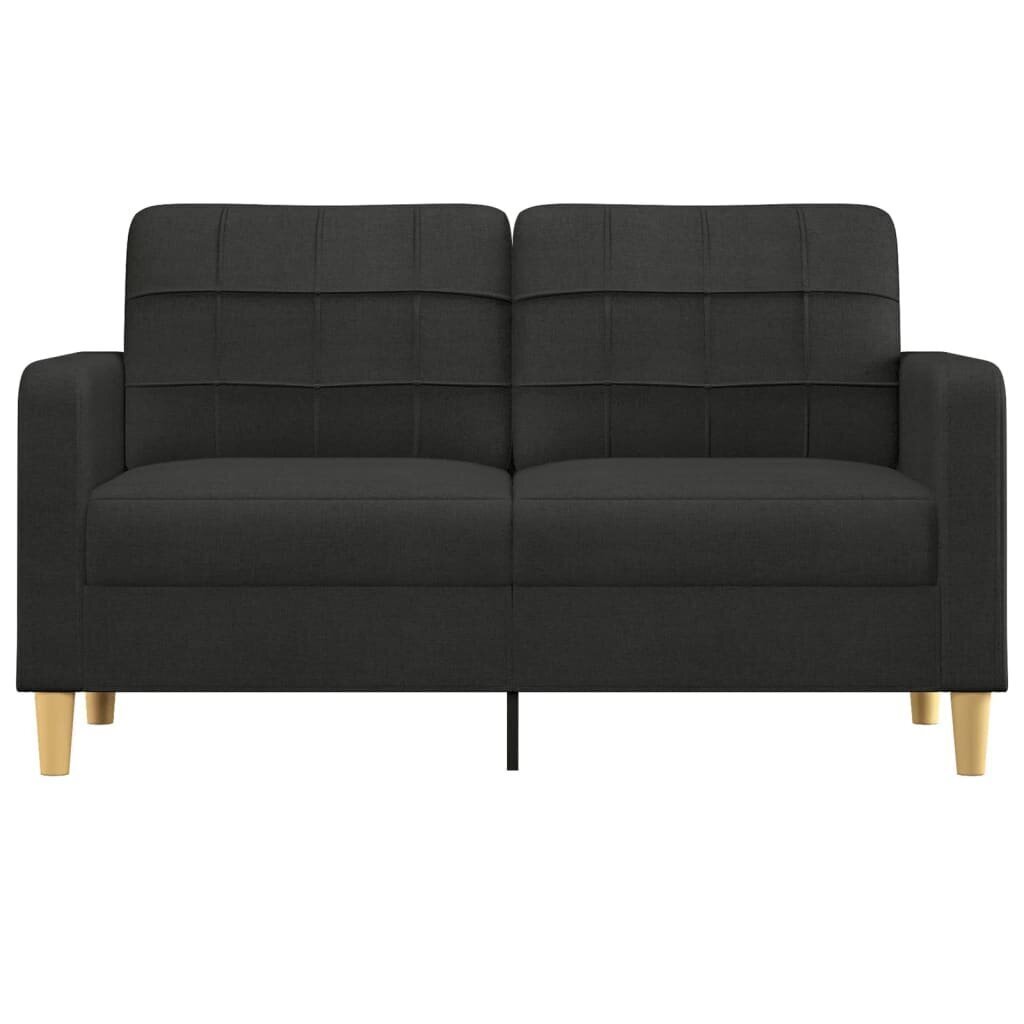 Divvietīgs dīvāns vidaXL, 140 cm, melna cena un informācija | Dīvāni | 220.lv