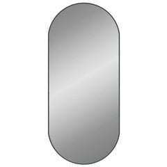 vidaXL sienas spogulis, melns, 100x45 cm, ovāls cena un informācija | Spoguļi | 220.lv