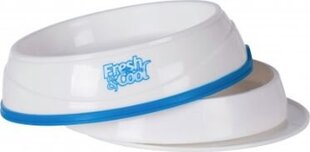 Миска Trixie Cool Fresh, 1 л, 20 см, белый/синий цвет цена и информация | Миски, ящики для корма | 220.lv