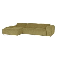 Stūra dīvāns LEHTE 3-vietīgs, kreisais stūris, zaļš цена и информация | Угловые диваны | 220.lv