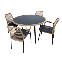 Dārza mēbeļu komplekts PRUSSIA galds un 4 krēsli цена и информация | Комплекты уличной мебели | 220.lv