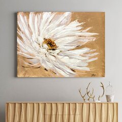Eļļas glezna 90x120cm, balts zieds cena un informācija | Gleznas | 220.lv