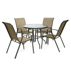 Садовая мебель DUBLIN стол и 4 стула, серебряно-серый цена и информация | Комплекты уличной мебели | 220.lv