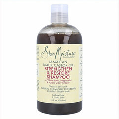 Восстанавливающий шампунь Shea Moisture Jamaican Black Castor Oil (384 ml) цена и информация | Шампуни | 220.lv