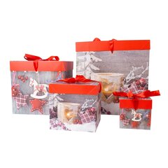 Dâvanu kastîte XMAS GIFT-1, 10x10x10cm, mix cena un informācija | Home4You Dāvanas, svētku atribūti | 220.lv