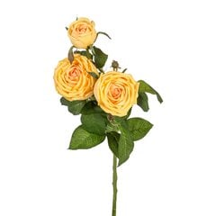 Mâkslîgais zieds ROSE, 70cm, dzeltens cena un informācija | Mākslīgie ziedi | 220.lv