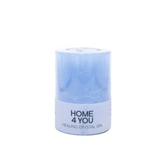 Свеча HEALING CRYSTAL SPA, D6.8xH9.5 cм, синяя (аромат - океан) цена и информация | Подсвечники, свечи | 220.lv