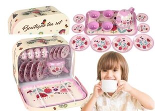 Набор посуды для кофе и чая в чемодане РОЗОВЫЙ цена и информация | Игрушки для девочек | 220.lv