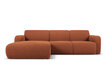 Četrvietīgs kreisās puses dīvāns Windsor & Co Lola, 250x170x72 cm, brūns cena un informācija | Stūra dīvāni | 220.lv