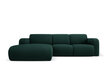 Kreisās puses dīvāns Windsor & Co Lola, 250x170x72 cm, tumši zaļš cena un informācija | Stūra dīvāni | 220.lv
