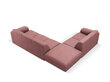 Kreisās puses stūra dīvāns Windsor & Co Lola, 315x250x72 cm, rozā cena un informācija | Stūra dīvāni | 220.lv