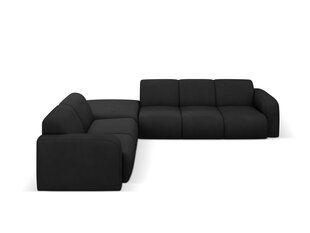 Kreisās puses stūra dīvāns Windsor & Co Lola, 315x250x72 cm, melns цена и информация | Угловые диваны | 220.lv