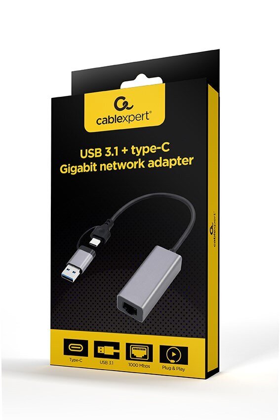 Gembird A-USB3AC-LAN-01 цена и информация | Adapteri un USB centrmezgli | 220.lv