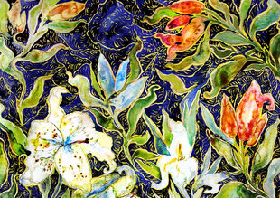 Puzle lilies on blue 1000 cena un informācija | Puzles, 3D puzles | 220.lv