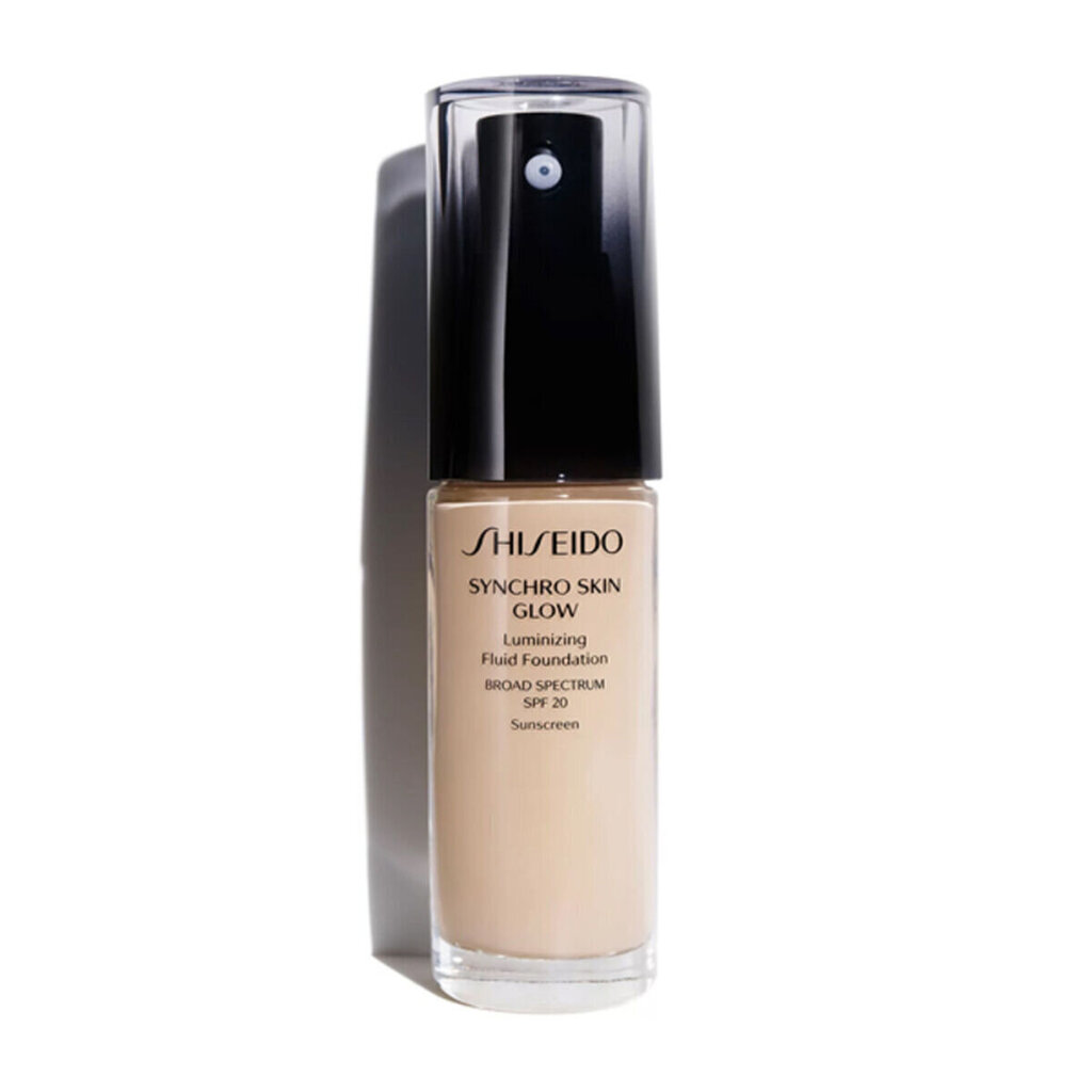 Grima bāzes krēms Shiseido Synchro Skin Glow Luminizing Fluid Foundation SPF 20 05 Golden, 30 ml cena un informācija | Grima bāzes, tonālie krēmi, pūderi | 220.lv