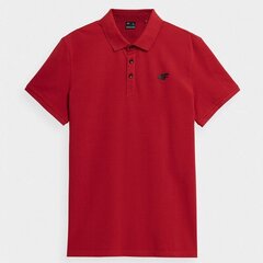 4F vīriešu T-krekls 4FSS23TPTSM039 62S, sarkans cena un informācija | Vīriešu T-krekli | 220.lv