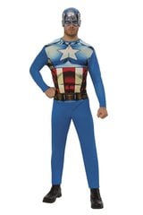 Карнавальный костюм Капитан Америка, синий цена и информация | Карнавальные костюмы, парики и маски | 220.lv