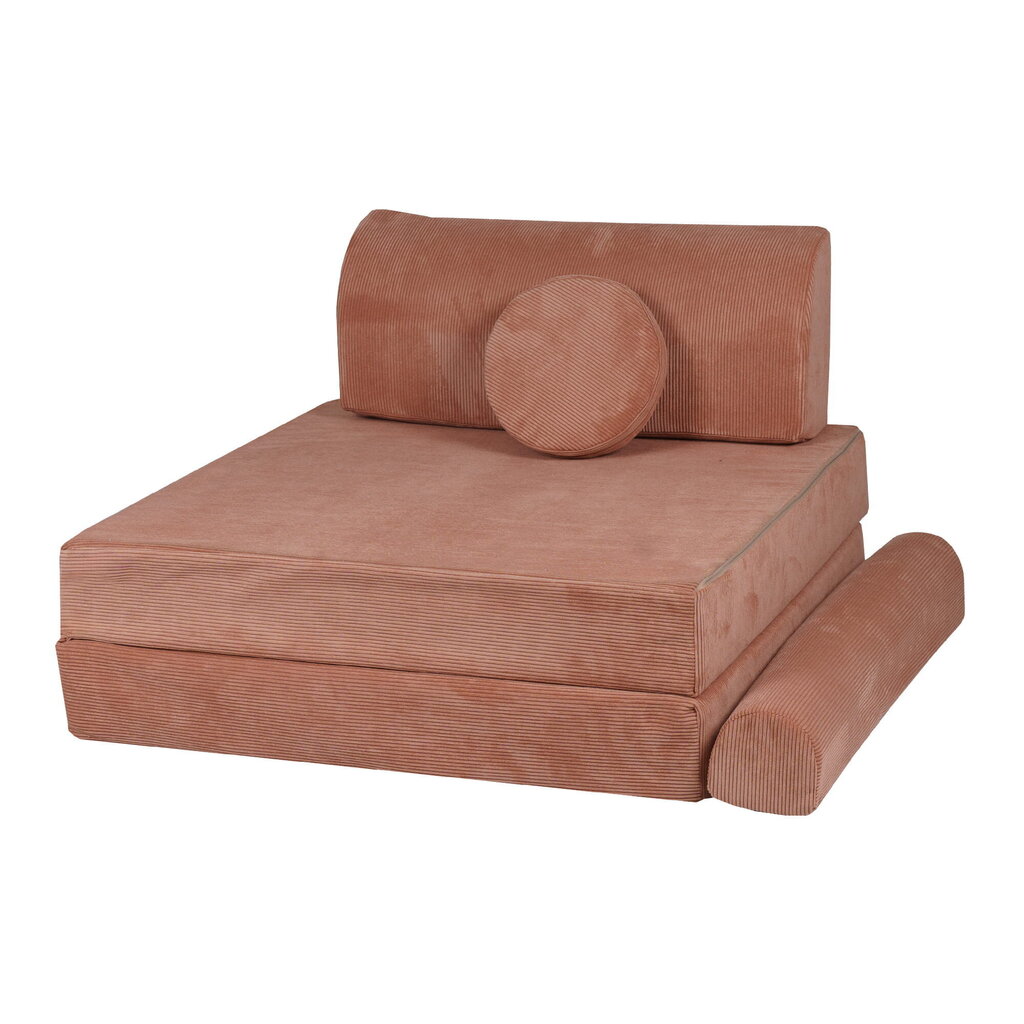Bērnu dīvāns MeowBaby® Corduroy Premium, rozā cena un informācija | Sēžammaisi, klubkrēsli, pufi bērniem | 220.lv