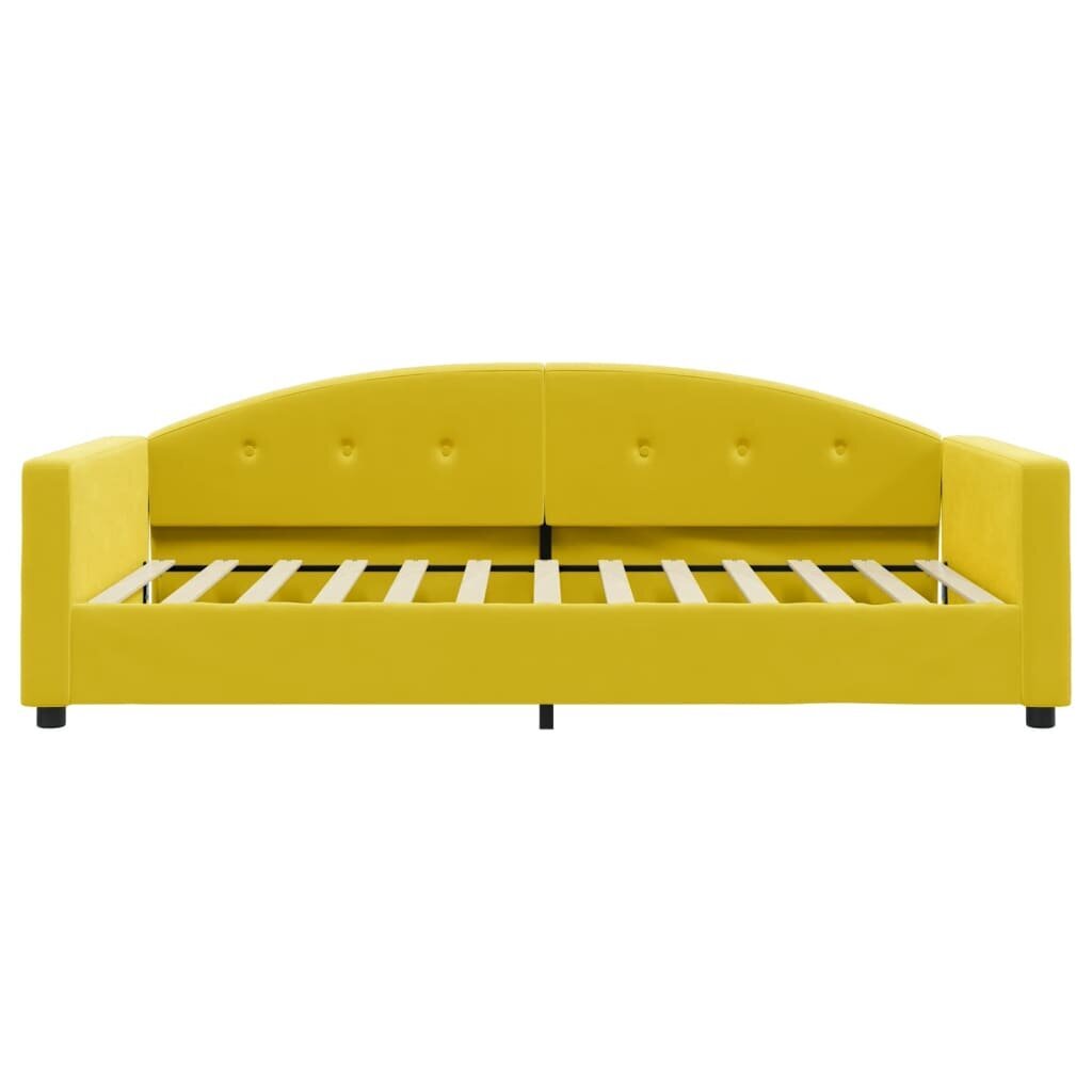 Dīvāngulta ar matraci vidaXL, 100x200 cm, dzeltena cena un informācija | Gultas | 220.lv