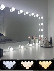 Grozāmas LED gaismas spogulim, 16 gab cena un informācija | Iebūvējamās lampas, LED paneļi | 220.lv