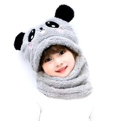 Bērnu ziemas cepure S124, pelēka cena un informācija | Cepures, cimdi, šalles meitenēm | 220.lv