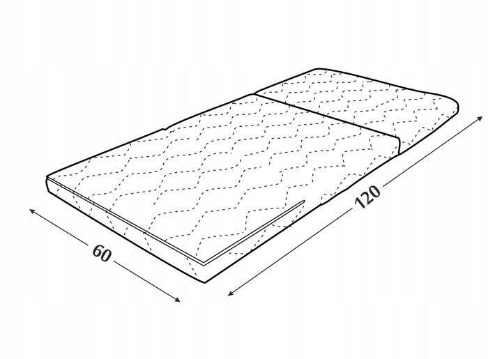 Tūristu matracis, 120x60x6 cm cena un informācija | Tūrisma matrači un paklājiņi | 220.lv