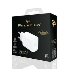 Prestico F8 Fast Charge USB-C PD 20W, белый цена и информация | Зарядные устройства для телефонов | 220.lv