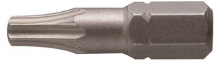 Screwdriver bit, TORX 25, 25 mm, S2 steel, 2- piece blister cena un informācija | Rokas instrumenti | 220.lv