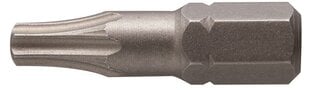 Screwdriver bit, TORX 10, 25 mm, S2 steel, 2- piece blister cena un informācija | Rokas instrumenti | 220.lv