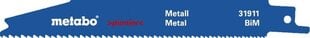 Пильное полотно, по металлу 0,9/150 мм, BiM - 2 шт. Progressiivne, Metabo цена и информация | Механические инструменты | 220.lv