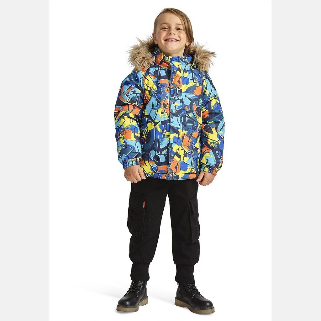 Huppa ziemas jaka zēniem Marinel 17200030*32299, zila/dzeltena cena un informācija | Ziemas apģērbs bērniem | 220.lv