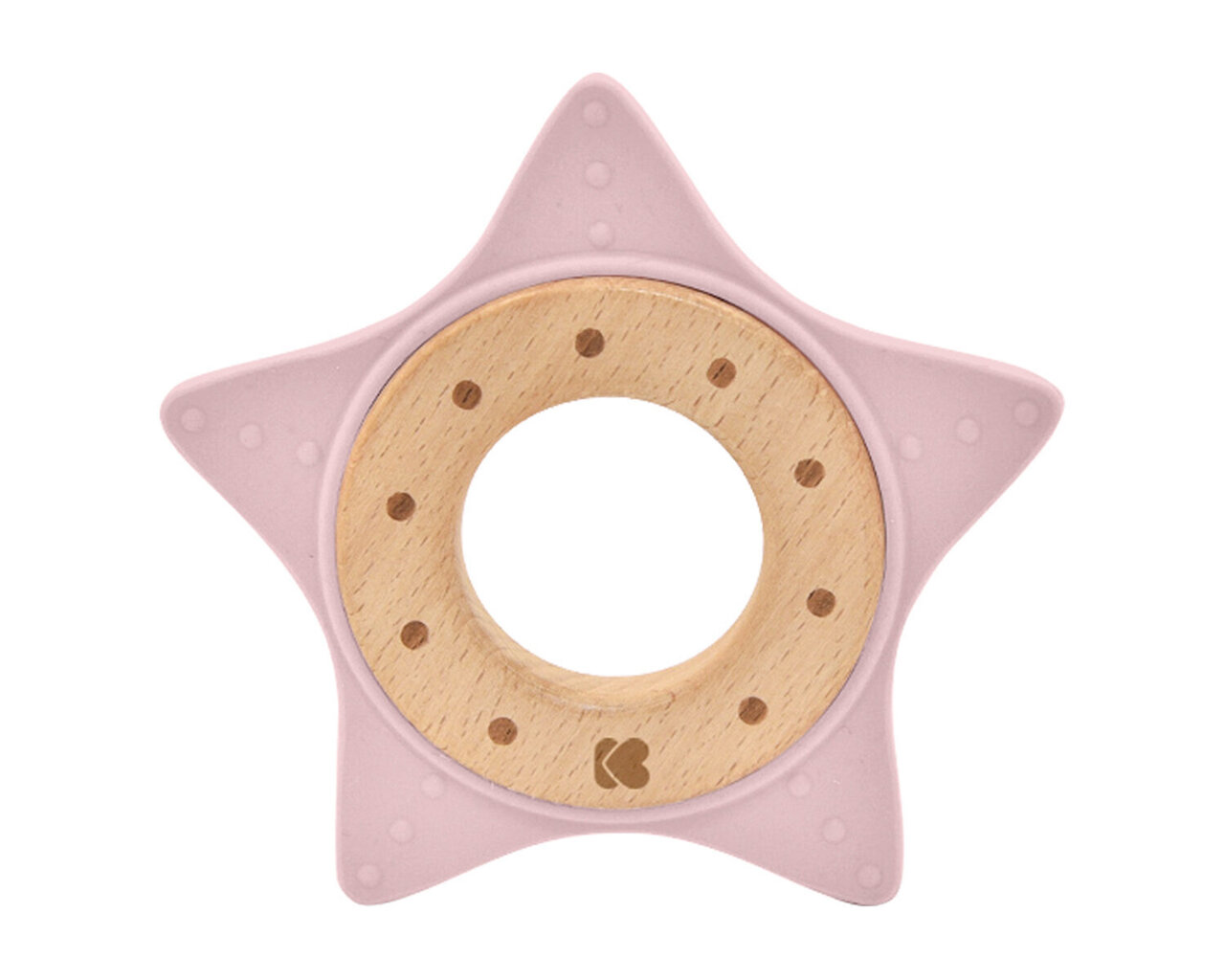 Silikona graužamā rotaļlieta KikkaBoo Star Pink, 0 mēn+, 1 gab. cena un informācija | Zobu riņķi | 220.lv