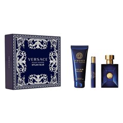 Komplekts Versace Dylan Blue Pour Homme tualetes ūdens EDT 100 ml + 10 ml + dušas želeja 150 ml cena un informācija | Vīriešu smaržas | 220.lv