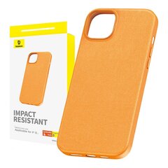 Magnetic Phone Case for iPhone 15 ProMax Baseus Fauxther Series (Orange) цена и информация | Чехлы для телефонов | 220.lv